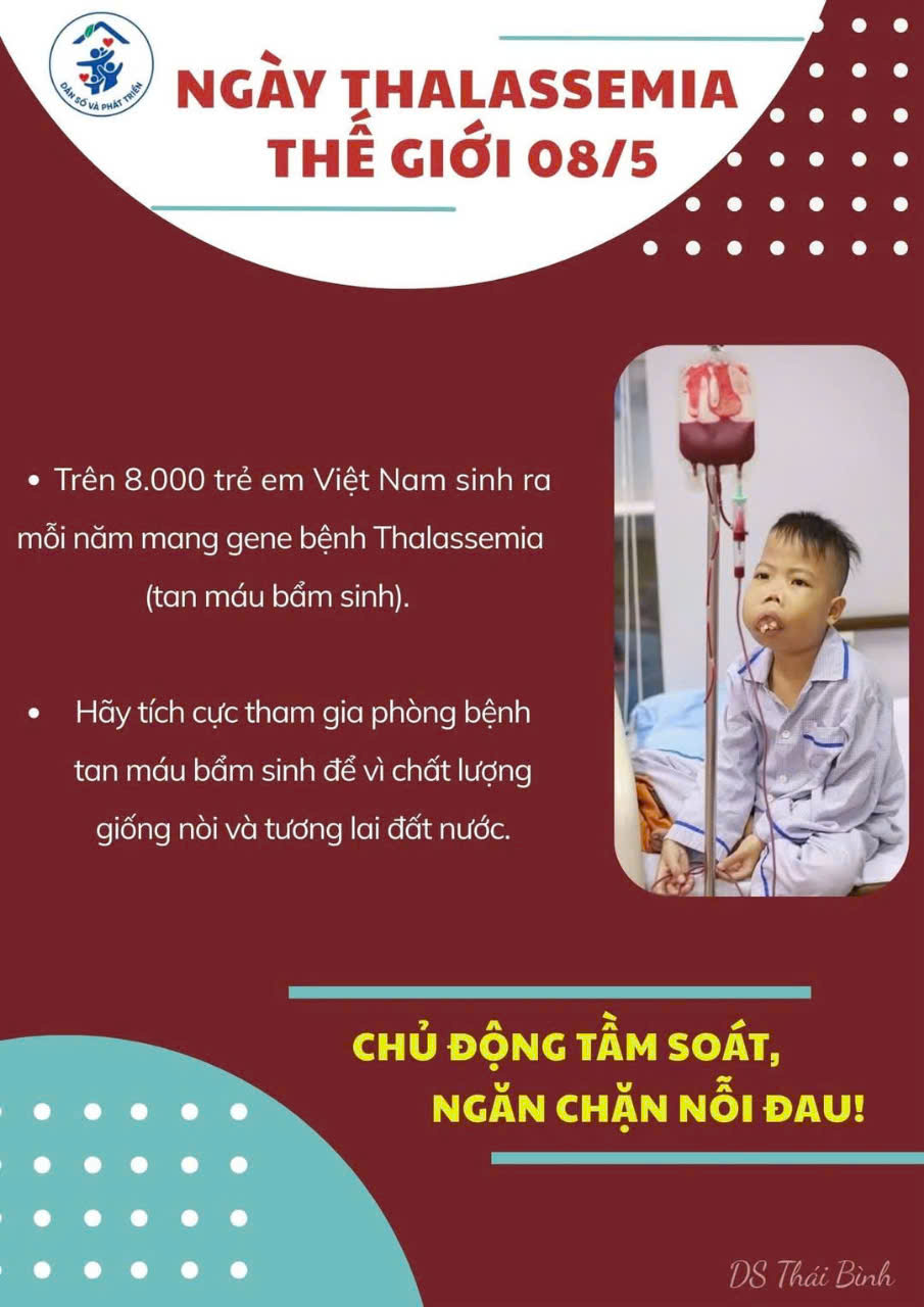 Hình ảnh tin tức Hưởng ứng ngày Thalassemia Thế giới 08/5/2025 với chủ đề: Chung tay vì bệnh Thalassemia: Đoàn kết cộng đồng, ưu tiên bệnh nhân